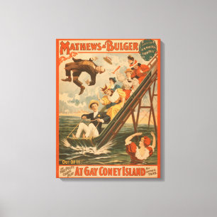 Toile Poster de la comédie musicale "At gay Coney Island
