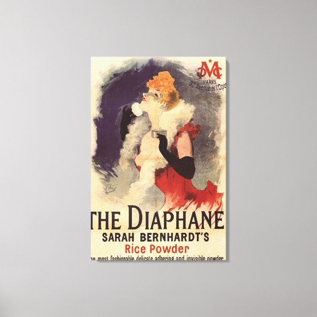 Toile Poster de la femme La Diaphane Powdering Face Prom (Recto)