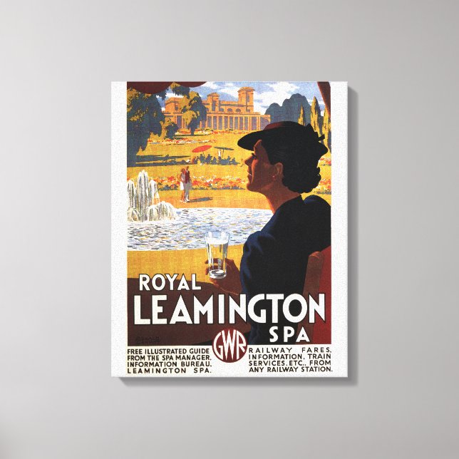 Toile Poster de la Spa royale, Femme Poster du rail d'ea (Recto)