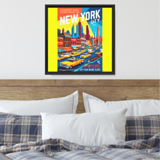 Toile Poster de l'AR Hoverlay | Vibes NYC des années 196