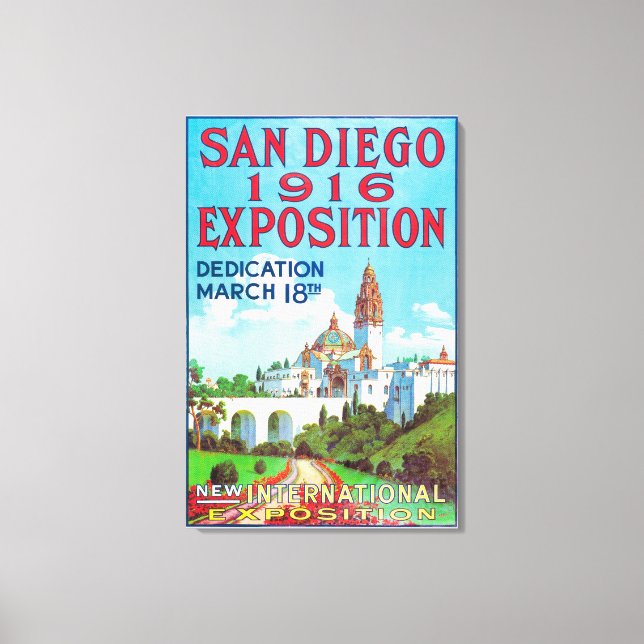 Toile Poster de l'exposition internationale de San Diego (Recto)