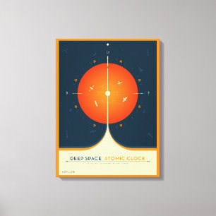 Toile Poster de l'horloge atomique Deep Space, version o