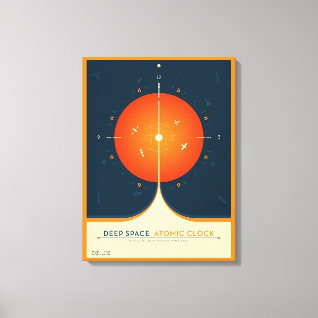 Toile Poster de l'horloge atomique Deep Space, version o (Recto)
