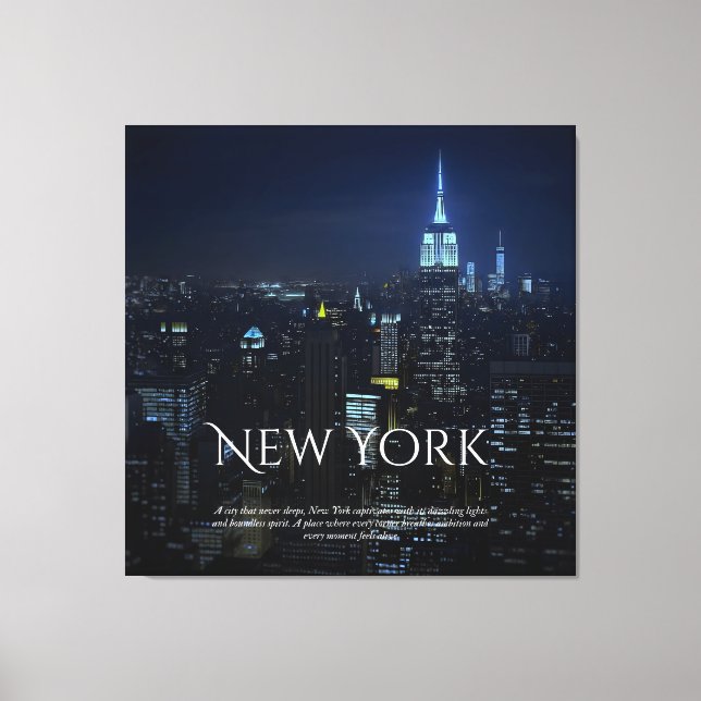 Toile Poster de New York City Skyline - Modern Wall Art  (Recto)
