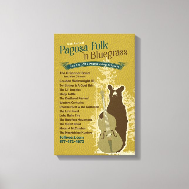 Toile Poster de Pagosa Folk 'N Bluegrass 2017 (Recto)