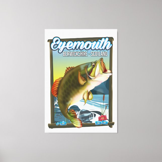 Toile Poster de pêche Eyemouth Berwickshire Scotland. (Recto)