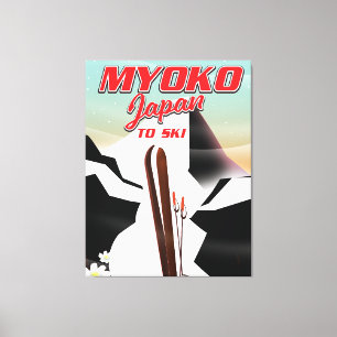 Toile poster de ski myoko japon