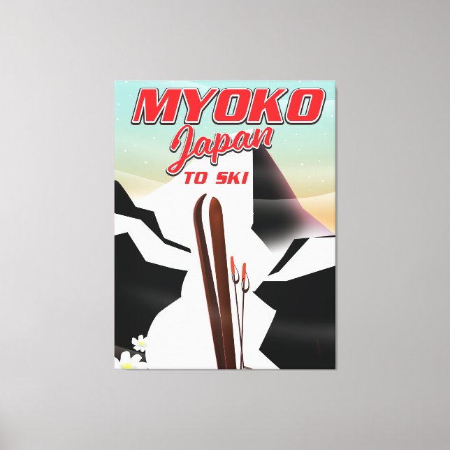 Toile poster de ski myoko japon (Recto)