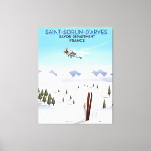 Toile Poster de ski Saint-Sorlin d'Arves France