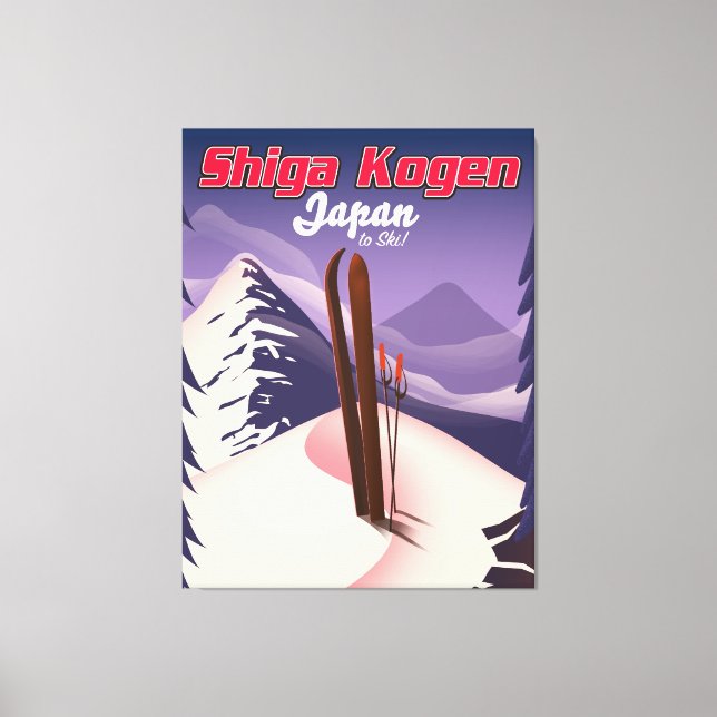 Toile poster de ski shiga kogen japon (Recto)