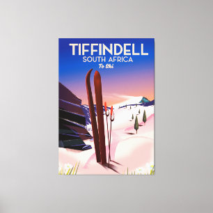 Toile Poster de ski Tiffindell Afrique du Sud