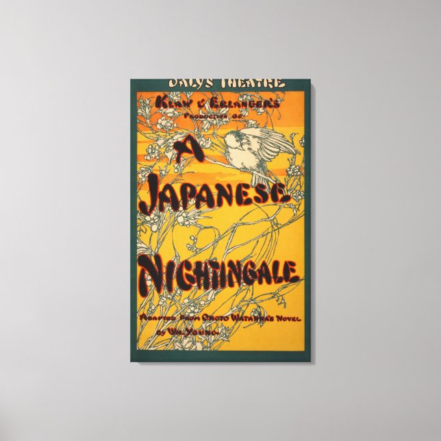 Toile Poster de théâtre japonais Nightingale (Recto)