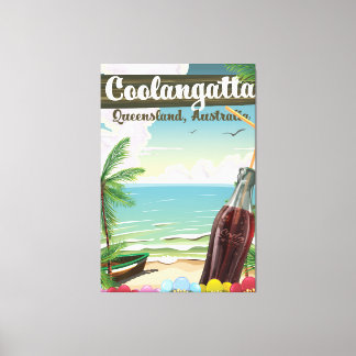 Toile Poster de voyage de Coolangatta Australie vintage