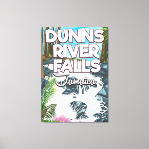 Toile Poster de voyage de Dunn's River Falls Jamaïque