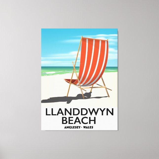 Toile poster de voyage de landdwin Beach Anglesey Pays d (Recto)