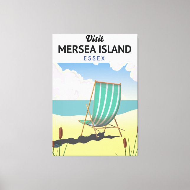 Toile Poster de voyage de l'île de Mersia Essex (Recto)
