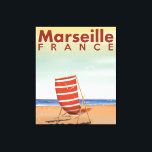 Toile poster de voyage de Marseille France<br><div class="desc">poster de voyage de Marseille France vintage. Affiche de vacances rétro française.</div>