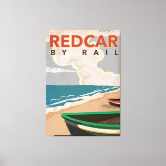 Toile poster de voyage de Redcar vintage