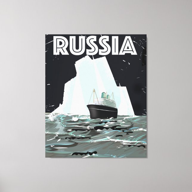 Toile Poster de voyage de Russie soviétique Arctique (Recto)