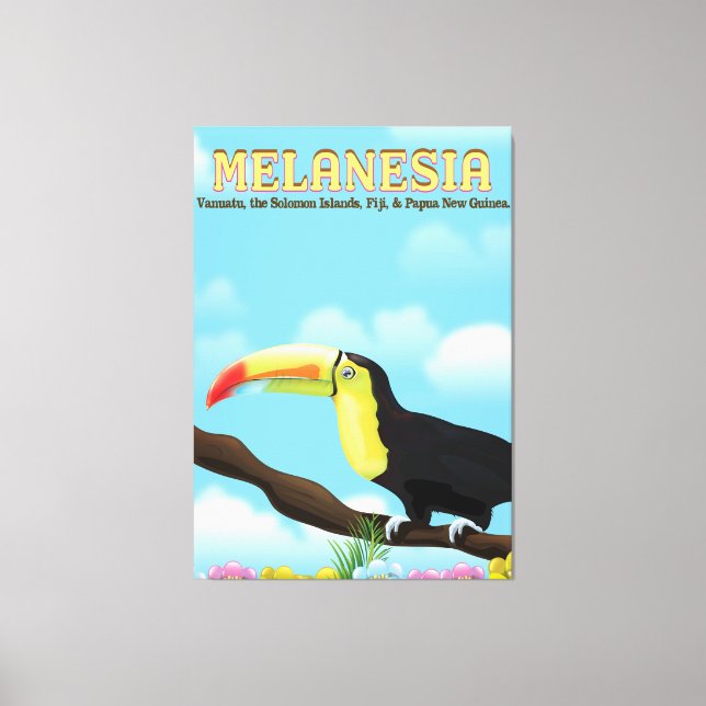 Toile poster de voyage Melanesia Toucan (Recto)