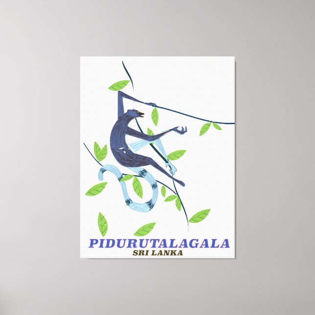 Toile Poster de voyage Pidurutalagala Sri Lanka. (Recto)