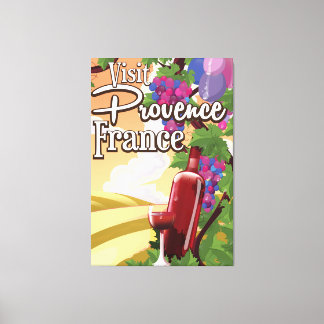 Toile Poster de voyage Provence France Vineyeard