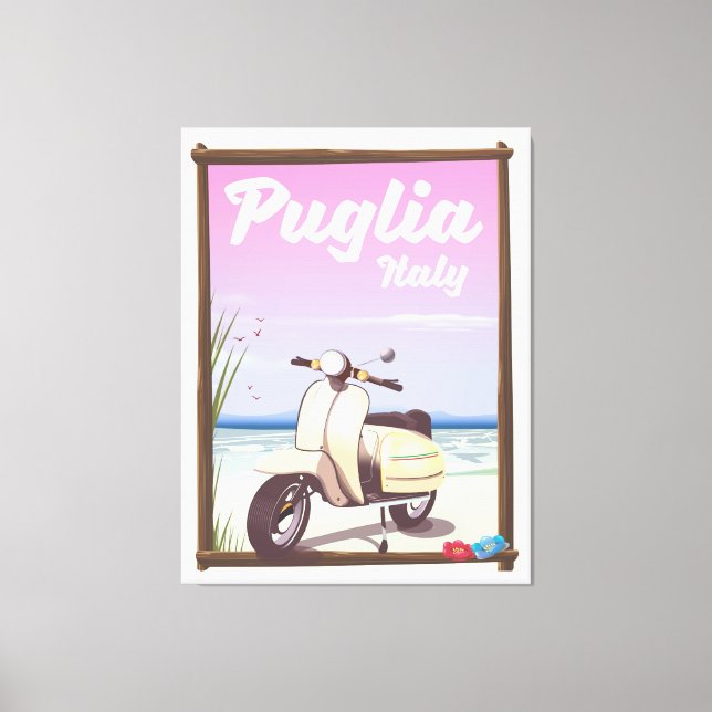Toile Poster de Voyage Puglia Italie. (Recto)