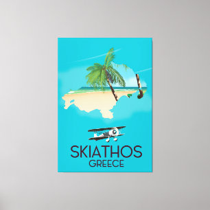 Toile poster de voyage Skiathos Grèce
