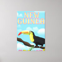 Poster de voyage Toucan en Nouvelle-Guinée