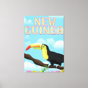 Toile Poster de voyage Toucan en Nouvelle-Guinée