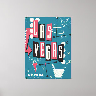 Toile poster de voyage vintage Las Vegas nevada