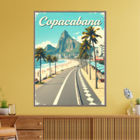 Poster de voyage vintage Retro - Plage de Copacaba