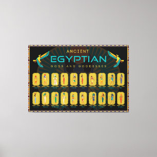 Toile Poster des divinités de l'Egypte ancienne