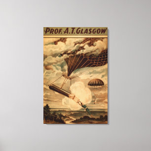 Toile Poster du Cirque de Glasgow Hot Air Balloon