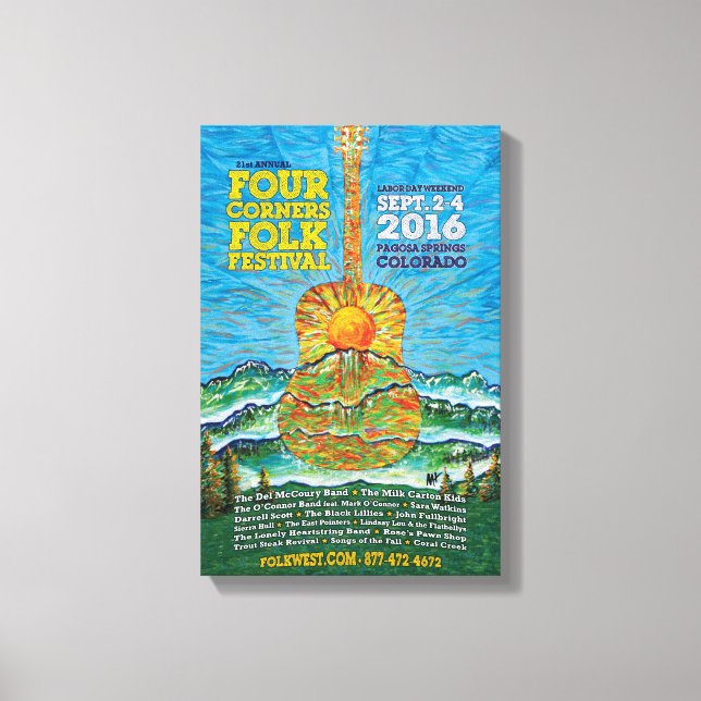 Toile Poster du Festival folklorique des quatre coins 20 (Recto)