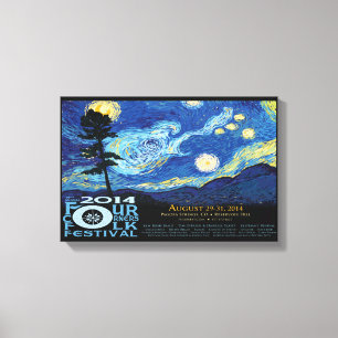 Toile Poster du Festival folklorique des quatre coins 20