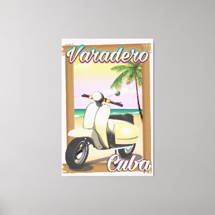 Toile Poster du scooter vintage Varadero Cuba