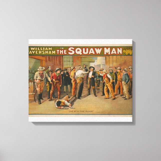Toile Poster du Squaw Man Western Drama Theatre (Recto)
