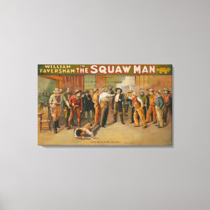 Toile Poster du Squaw Man Western Drama Theatre