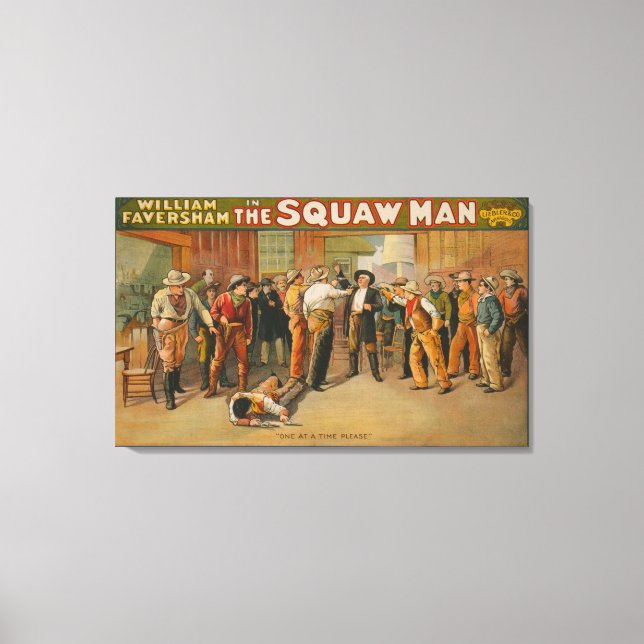 Toile Poster du Squaw Man Western Drama Theatre (Recto)
