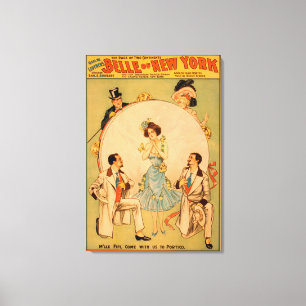 Toile Poster du théâtre musical "Belle of New York"
