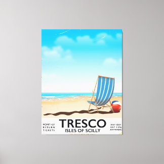 Toile Poster du train vintage de Tresco Isles of Scilly