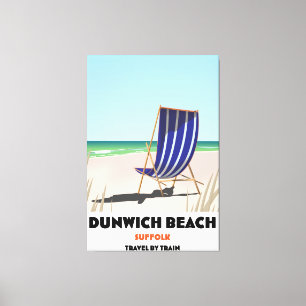 Toile Poster du train vintage Dunwch Beach Suffolk
