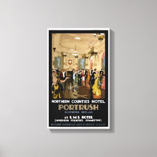 Toile Poster du Vintage voyage de portrush en Irlande du