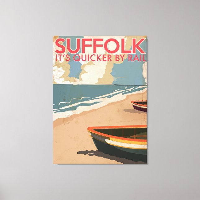 Toile Poster du Vintage voyage Suffolk England (Recto)