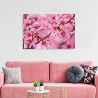Poster en fleurs de cerisiers japonais rose