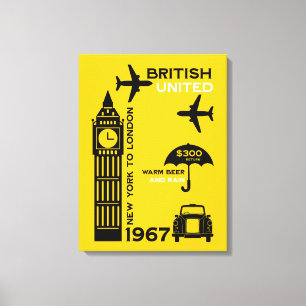 Toile Poster Nostalgalic Retro Airline