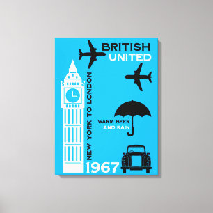 Toile Poster Nostalgalic Retro Airline