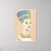 Poster rectangulaire Queen Nefertiti et Cartouche.