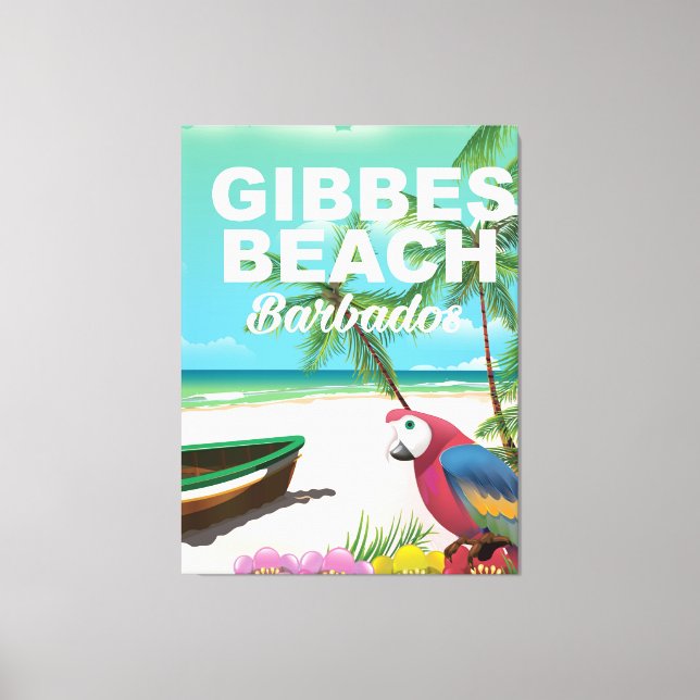 Toile poster vacances de Gibbes Beach Barbade (Recto)